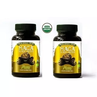 2 Frascos De Maca Negra -100 Capsulas De 500mg - 100% Harina