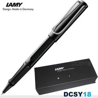 Caneta Roller Ball Lamy Safari Shiny Black - Corpo Preto