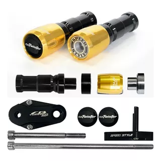 Slider Dianteiro Speed Style Honda Cb300f Twister 2023 Ouro