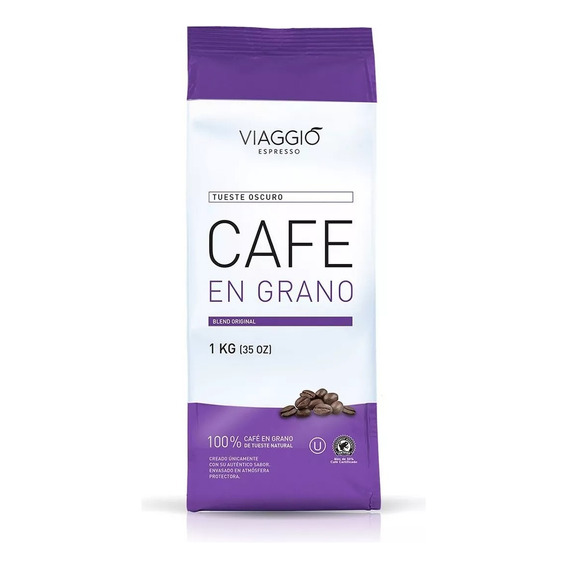 Café En Grano Viaggio Tueste Oscuro 1 Kg