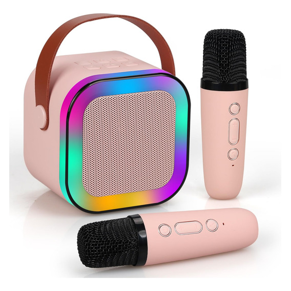 Altavoz Bluetooth Portátil Con 2 Micrófonos Para Karaoke