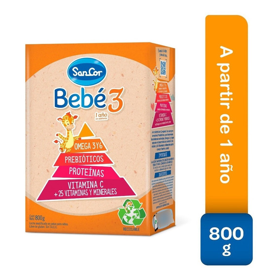 Leche Sancor Bebe 3 Polvo 800g (12-36m) Oferta