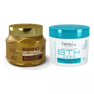 Kit Banho De Verniz + Botox Btx Zero Forever Liss 250g