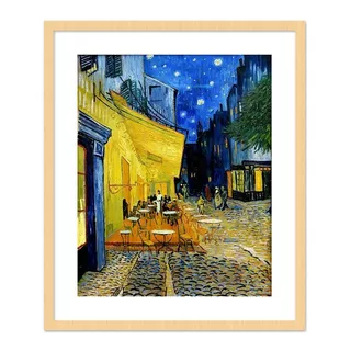 Cuadro Terraza De Cafe Vincent Van Gogh 44x54 Myc Arte