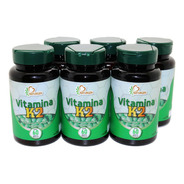 6x Vitamina K2 Mk7 Menaquinona 250 Mg 60 Caps 12 Meses