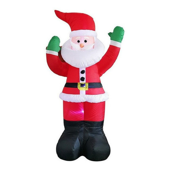 Papá Noel Inflable Con Decoración Navideña Led De 1,8 M