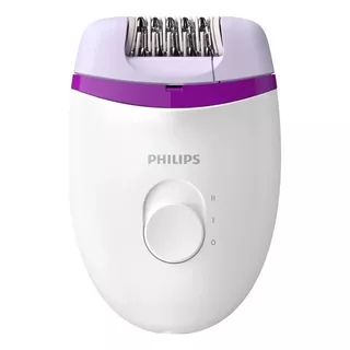 Depiladora Eléctrica Philips Satinelle Essential Bre225/00 Color Blanco Y Morado 100v/240v