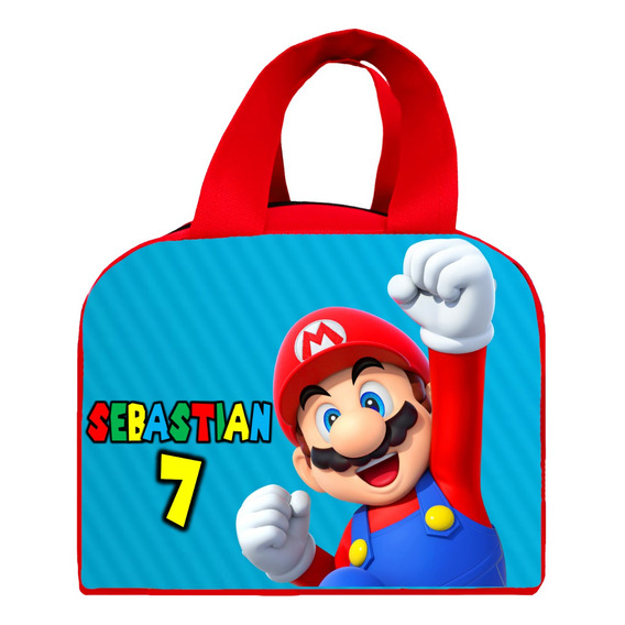 Lonchera Bolo Dulcero Recuerdo Personalizada Mario Bros 80