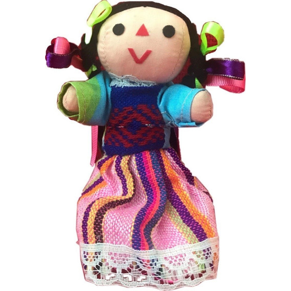 Muñeca De Trapo Otomi Lele Maria 15 Cm Dulce Rincón Mexicano