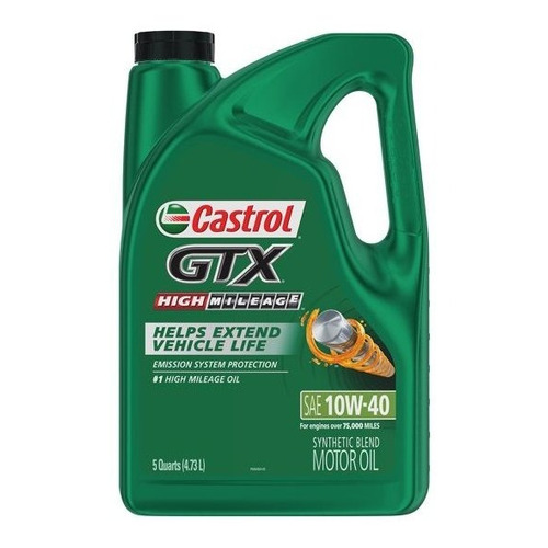 Aceite Castrol Gtx 10w40 Alto Kilometraje 4.73 Litros