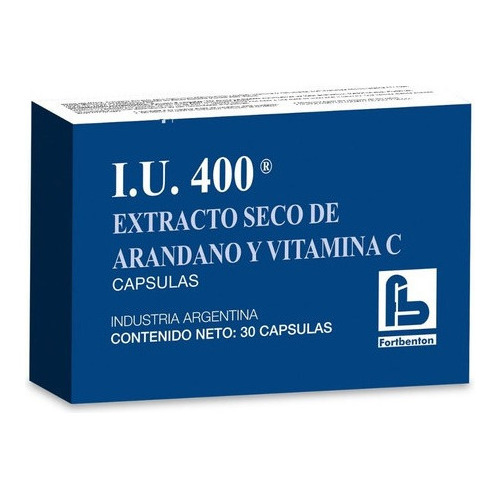 I. U. 400 Extracto Seco De Arandano Y Vitamina C 30 Cápsulas Sabor S/sabor