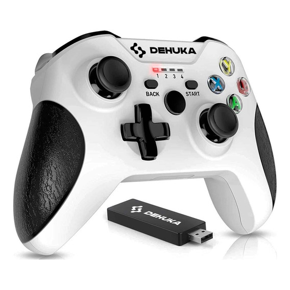 Joystick Compatible Xbox Series Xs One Pc Inalambrico Dehuka Color Blanco