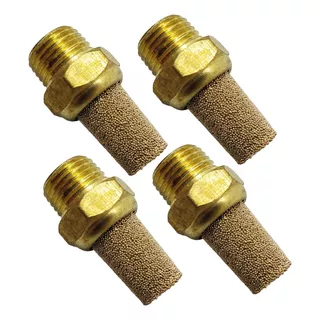 Pack Silenciador Neumático Bronce Largo Rosca 1/8 Bspt X 4