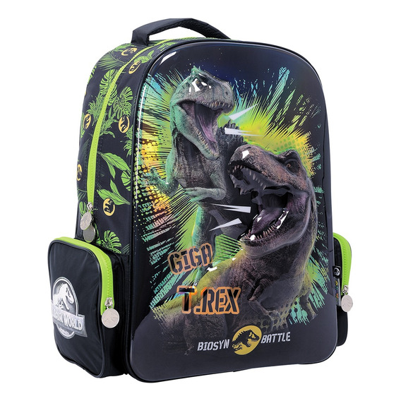 Mochila Wabro Jurassic World Park Batalla Niño Espalda 17 In Color Negro Diseño De La Tela 77120