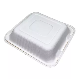 Contenedor Biodegradable Para Comida 9 X 9 .de Caña 200 Pzs.