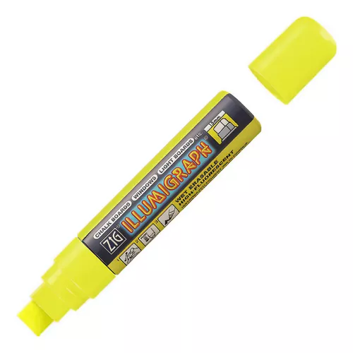 Marcadores y subrayadores multipropósito Kuretake Ilumigraph de punta media  de marcadores y subrayadores amarillo x unidad