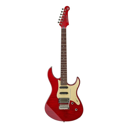Guitarra eléctrica Yamaha Serie 600 PAC612VIIFMX de aliso fired red poliuretano brillante con diapasón de palo de rosa