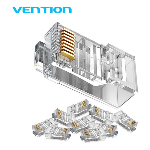 Plug Rj45 Vention Conector Cable De Red  Utp Cat 6 10pzs