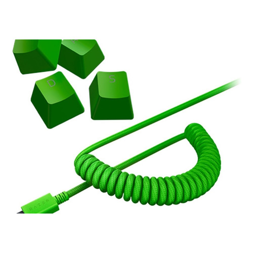 Teclas Razer Pbt Keycap + Cable, Green, Tienda Oficial Color del teclado Verde Idioma Inglés US