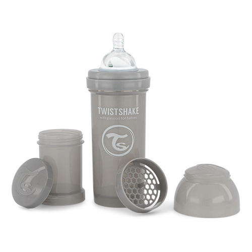 Mamadera Twistshake Anti-cólico 260ml Gris