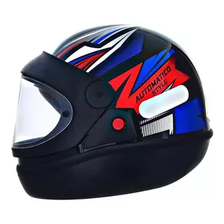 Capacete Moto Fechado Ebf Automático Bolt Style Cor Azul Style Tamanho Do Capacete 56