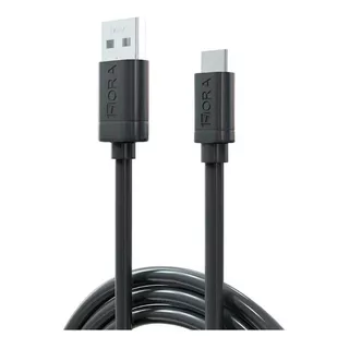 Cable Usb Tipo C 2.1a 2m Carga Y Transferencia De Datos Color Negro