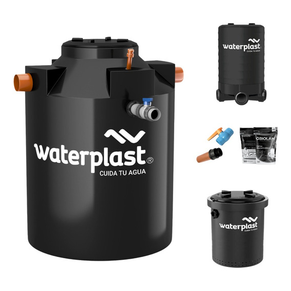 Biodigestor Auto Waterplast 2500l + Camara Lodo + Inspeccion