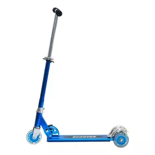 Patinete Infantil Dobravel 3 Rodas De Metal Scooter Até 40kg Cor Azul Liso