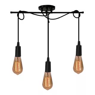 Pendente Trilho - Estilo Industrial Moderno - P/ 3 Lâmpadas