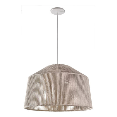 Colgante Hilo Natural Apto Led E27 Deco Conico 45cm 