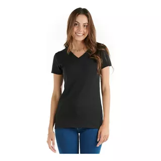 Playera Optima Cuello V De Dama 100% Algodón +colores