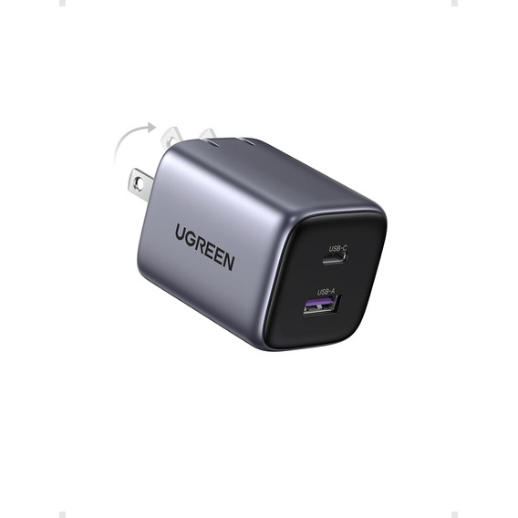 Cargador Ugreen Usb C De 35 W, Nexode 2 Puertos Gan Comparto