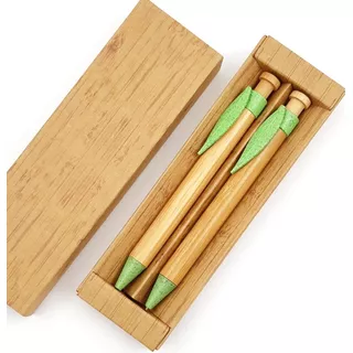Caneta E Lapiseira Com Corpo Em Bambu Ecológica  