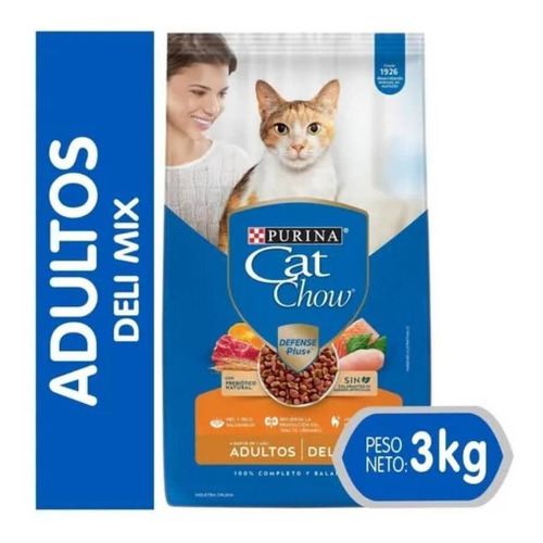 Alimento Cat Chow Defense Plus  Cat Chow Delimix Defense Plus  para gato adulto todos los tamaños sabor mix en bolsa de 3 kg