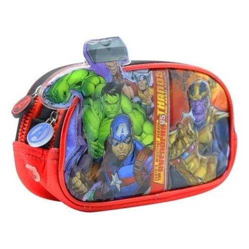 Cartuchera Doble Avengers Vs. Thanos 3d De Cresko Sp867 Color UNICO