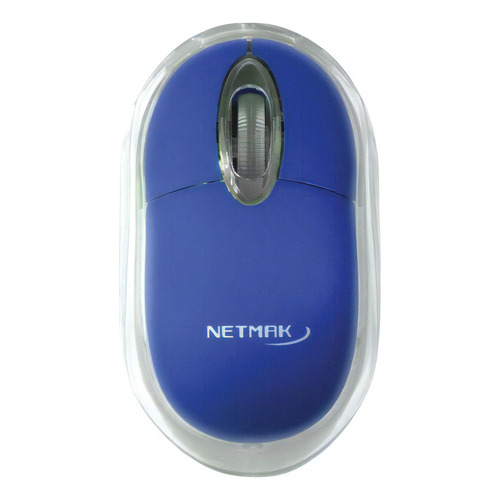 Mouse Luminoso Óptico Netmak Nm-m01 Con Luz Led Usb Color Azul