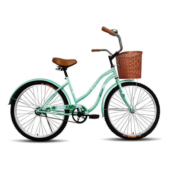 Bicicleta Cruiser Vintage Dama Canasta Y Timbre Rodada 26