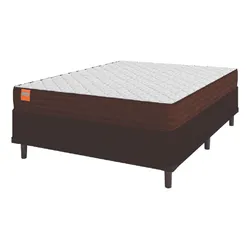 Cama box Casal colchão molas ensacadas Qatar marrom e branco cor marrom no Mercado Livre com oferta e cupom de desconto
