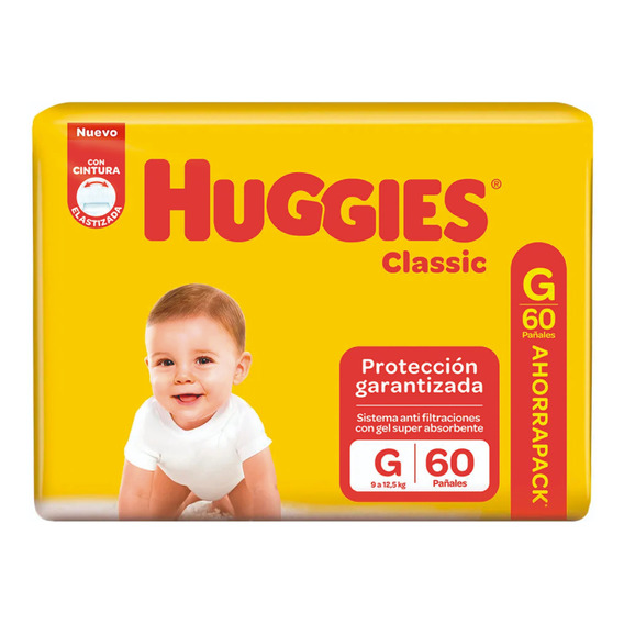 Pañales Huggies Classic G X 60 Un