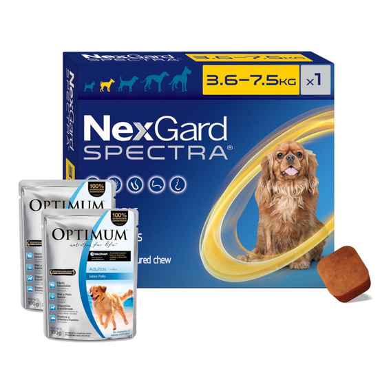 Pastilla Pulgas Nexgard Spectra Perros De 3,5 A 7,5 Kg