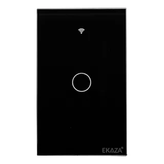 Ekaza Interruptor Inteligente Preto Painel De Toque 1 Botão