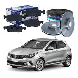  Kit Disco Pastilha Dianteiro Argo 1.3 2017 A 2021