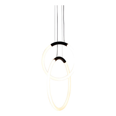 Colgante 2 Aros Led L9942r 42w Alta Potencia Mks 