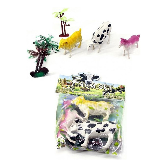 Muñecos De La Granja En Bolsa Farm Set Animal World Faydi 52