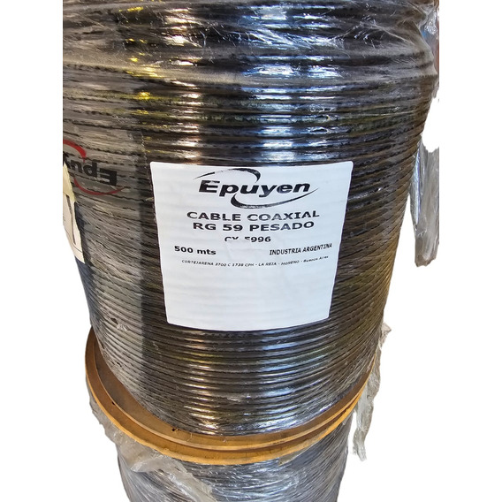 Cable Coaxial Rg 59 Pesado Malla Al 96% Cobre X500 Mts