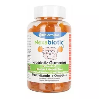 Gomitas Omega 3 Y Probióticos Niños, Drformula, 120 Unidad Sabor Naranja