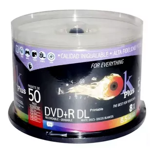 Dvd Doble Capa  Dual Layer Ok Plus 8.5 Gb Paq. 50 Unidades