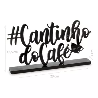 Decoração #cantinho Do Café - Letreiro Decorativo Cor Preto Cor Da Armação Preto