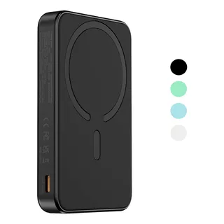 Powerbank Inalámbrica Powermag Para iPhone Magsafe 5000mah Color Negro