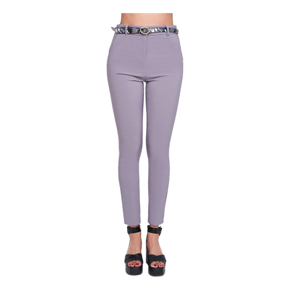 Pantalón Gris Entallado Elegante Para Mujer Devendi Denim Co